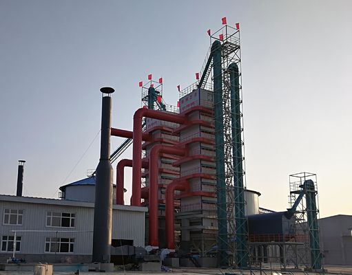 Sistema de secagem industrial de milho de poupança de energia com temperatura de ar quente C 65-160 e aumento da taxa de esmagamento % ≤ 0.5